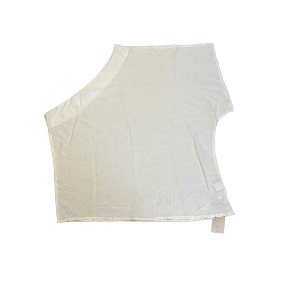 EMERY ROSE Cold Shoulder Top in White, 100% Polyester Size L